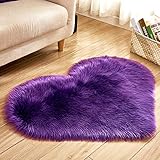 Hot Sale!DEESEE(TM)Wool Imitation Sheepskin Rugs Faux Fur Non Slip Bedroom Shaggy Carpet Mats (E)