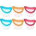 Ptwola 6pcs Eye Wash Cup Silicone Eyes Wash Cup Bath Kit Portable Eye Rinse Care Cleaning Cups Tool Reusable Cleansing Washer Set for Quick Eyes Cleaner Help Discomfort Dusts Make up