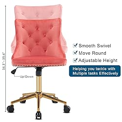 VINGLI Watermelon Red Armless Home Office Desk