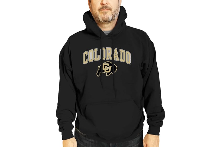 Campus Colors NCAA Adult Arch & Logo Soft Style Gameday Hooded Sweatshirt - Officially Licensed Product