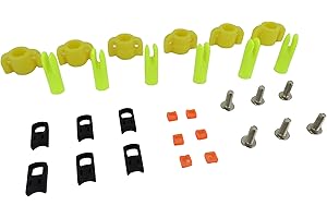 LEANPRO Bowfishing Arrows Kits with Safety Slides Inside Diamond 5/16 inch (Pack of 6)