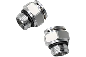 LESHIAUTO 2PCS Transmission Cooler Line Fittings, Quick Connect Oil Cooler Tube Connector Compatible with Dodge Ram 1500 2500