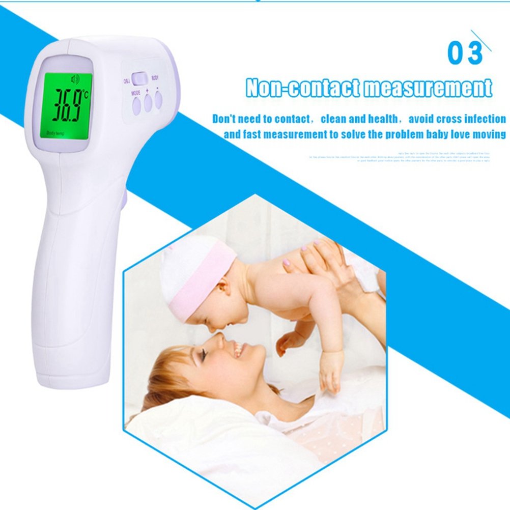 Digital Forehead Thermometer, HANGRUI Non Contact Accurate Dual Mode Infrared Thermometer for Baby Children and Adults