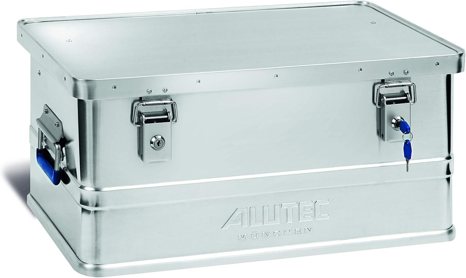 ALUTEC MÜNCHEN 2011048 Classic Aluminium Box with Cylinder Lock 580 x 380 x 275 mm Silver