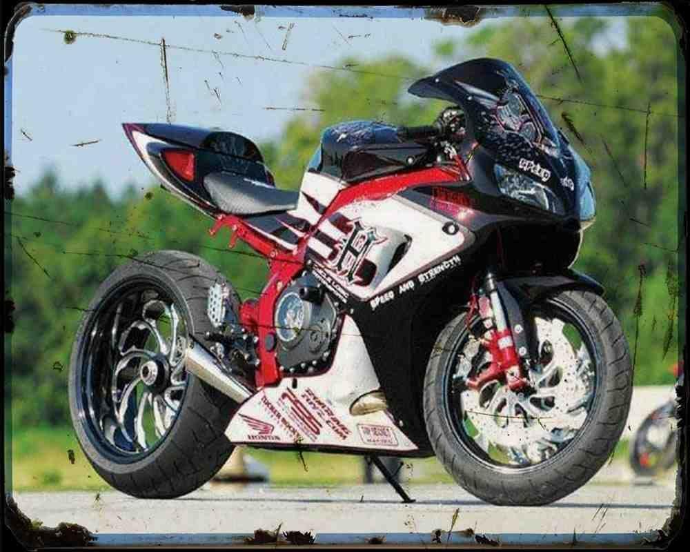 Honda Cbr 1000Rr Roaring Toyz 2 A4 Metal Sign Motorbike Vintage Aged