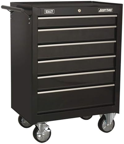 Sealey AP226B 6 Drawer Rollcab Black Ball Bearing Runners Workshop Tool Chest