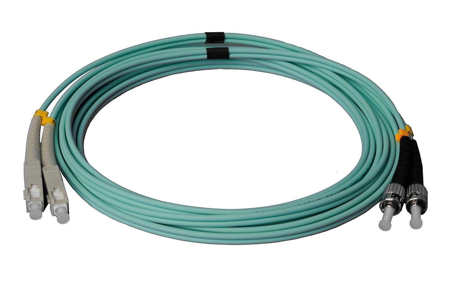 CONBIC LWL fiber optic cable – 2m OM3 ST/UPC-SC/UPC, multimode duplex 50/125 patch cable – fiber optic optical cable 2 meters