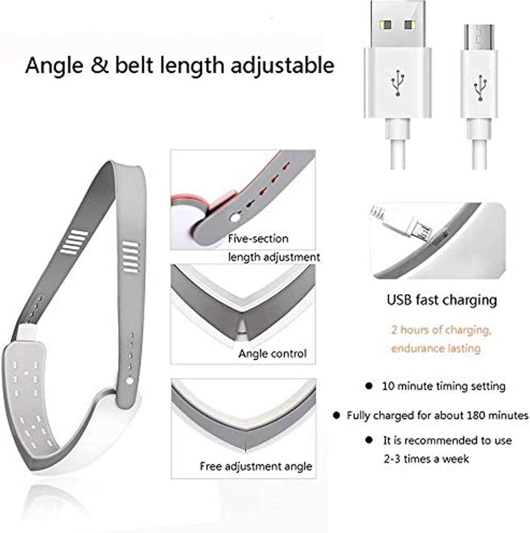 XMZFQ New Electric V Face Double Chin Face-Lifting Instrument Shaping Massager Red Blu-Ray Beauty Instrument Skin Care Tightening Face Lift Belt: Home & Kitchen