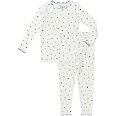 AVAUMA Baby Boy Girl Pajama Set 6M-7T Kids Cute Toddler Snug fit Flower Pattern Design Pjs Cotton Sleepwear Ruffled Shirring