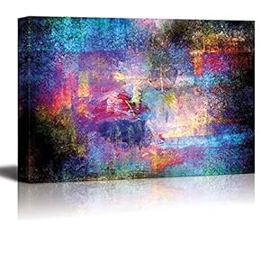 Vibrantly Colored Abstract Canvas - Canvas Art Home Art - 12x18 inches