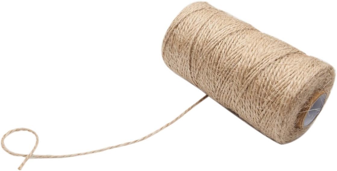 ILIKEEC Jute Twine 656 Feet Natural Arts Crafts Jute Rope Durable Packing String for Photos Gifts and Gardening Applications (2MM 328FT 2PCS) - Image 4