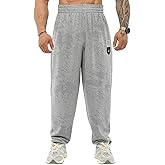 Men's Loose Fit Sweatpants with Pockets, Baggy Gym Pants Four Season Exercise Track Pants