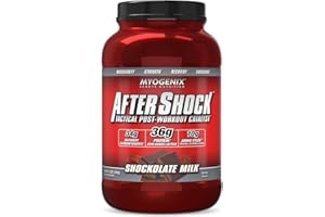 Myogenix Aftershock Post Workout, Unlimited Muscle Growth | Anabolic Whey Protein | Mass Building Carbohydrates | Amino Stack Creatine and Glutamine Plus BCAAs | Shockolate Milk - 2.64 LBS
