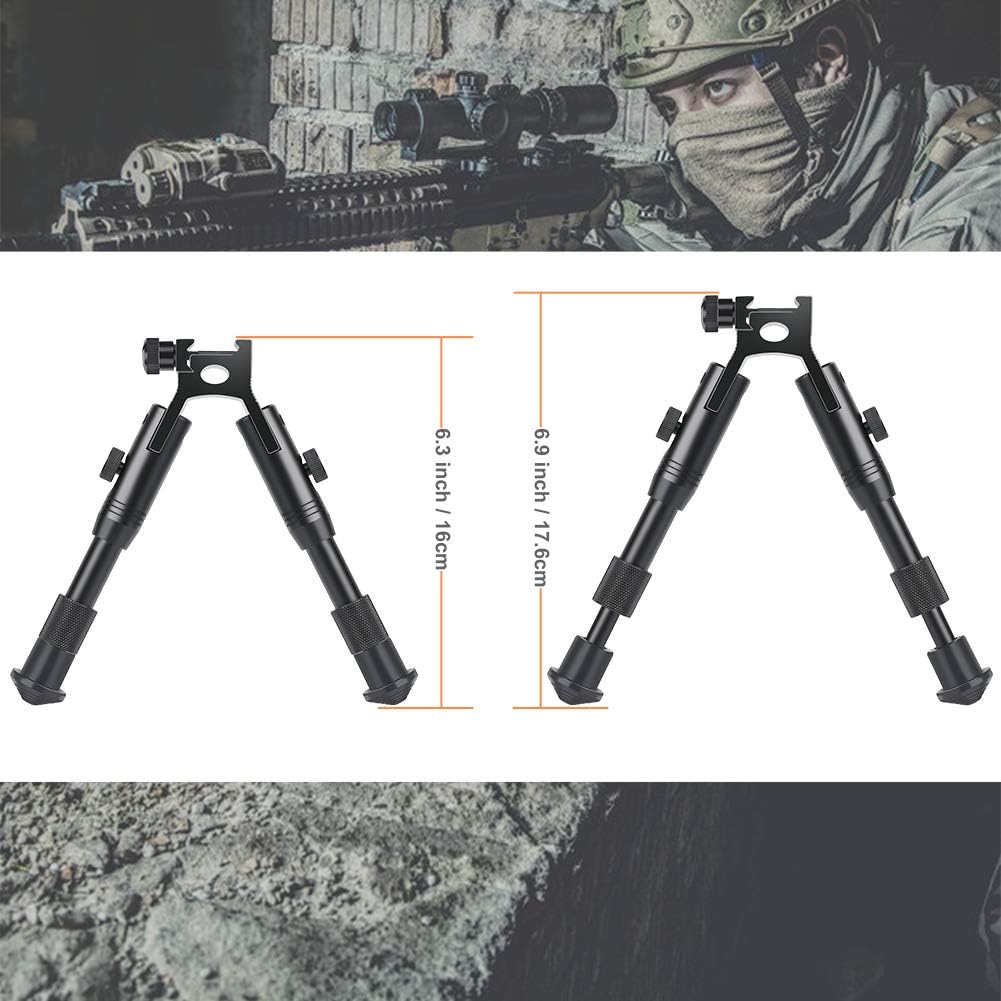 Feyachi 3 in 1 Tactical Riflebipod + Rail Mount Adapter + Barrel Clamp Adjustable Height from 6.5" to 7.0" for Hunting : Sports & Outdoors