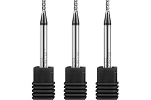 ALYICIA 3PCS 5/64" Carbide Square End Mills Set 4 Flute AlTIN Coated CNC Milling Bits for Alloy Steels, Hardened Steels, Cast Iron