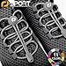 RJ-Sport No tie Elastic Lace System with lock - Easy to install in a range of colours. Perfect for runners, children, older generation & active lifestyles - 1 Pair (Grey)