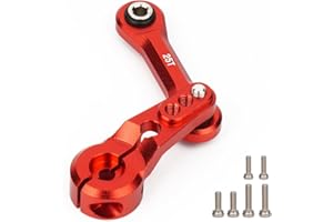 MOSHNOLY Aluminum Tie Rod&25T Steering Servo Horn for Arrma 1/8 6S Typhon/Kraton/Talion/Outcast/Notorious,1/7 Limitless/Infraction/Mojave 6S Blx Upgrades Fixed Link Steering 25t Servo Arm AR340061 AR330230