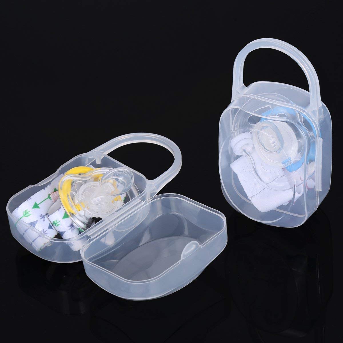 LANEYLI Pacifier Box Pacifier Shield Case Pacifier Clip Holder - Pack of 2 : Baby