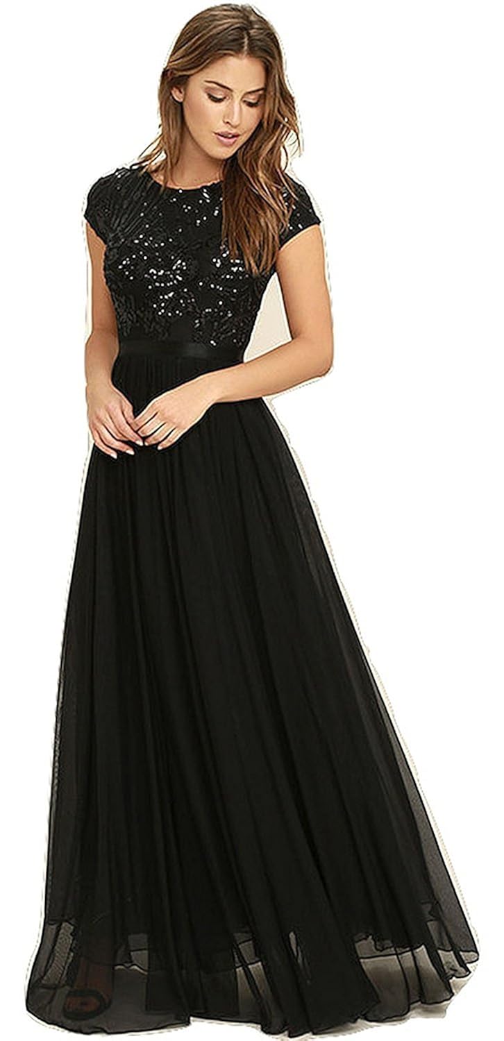 royal export women's a-line maxi dress (seq_l_black_large)