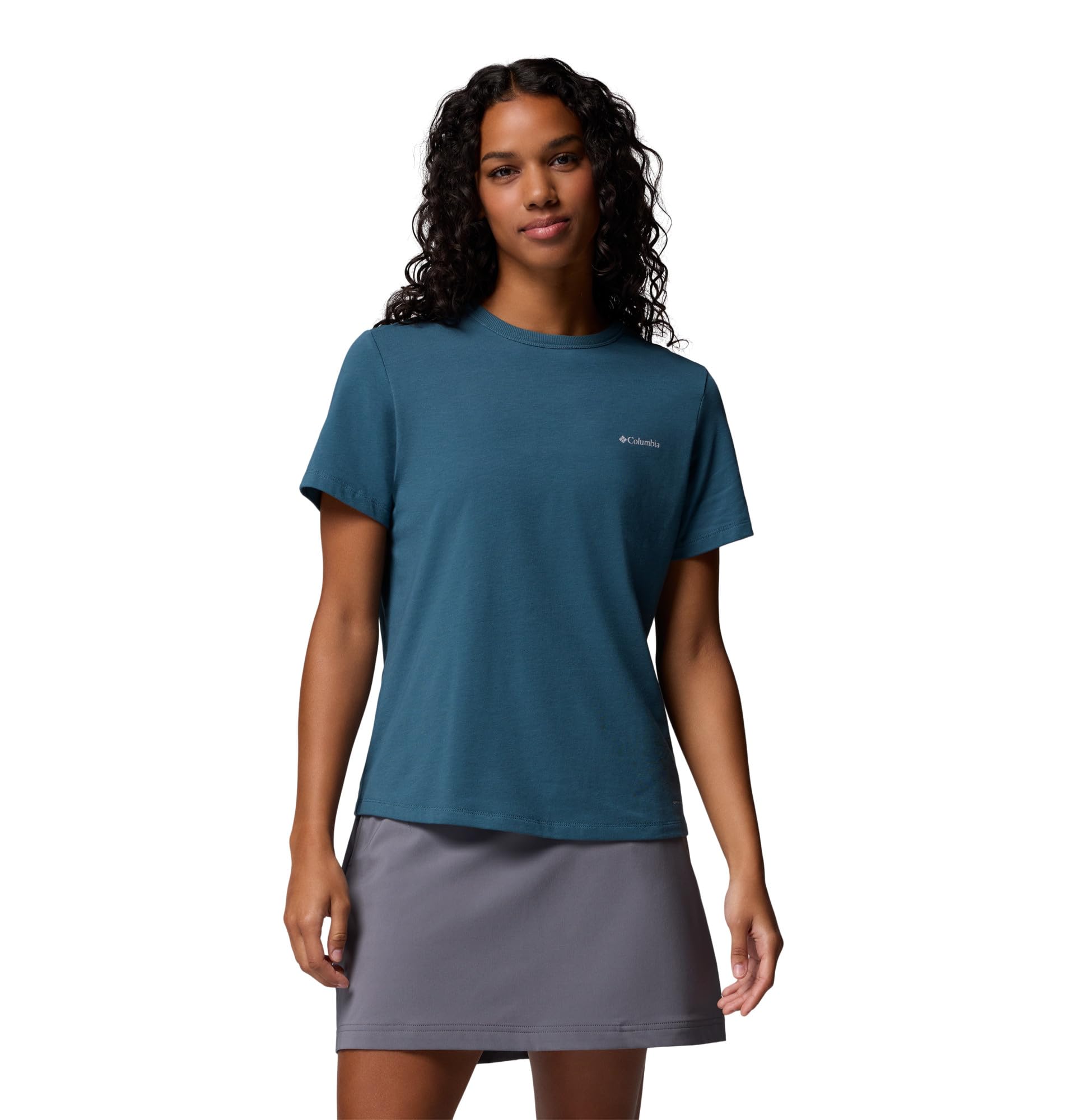 Columbia Women’s Sun Trek Short Sleeve II, Everblue, Small