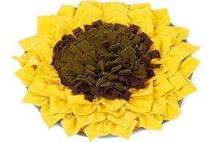 WAGORIFIC Snuffle Mat for Dogs Sunflower, Large Dog Snuffle Mat 19” x 19”, Plush Enrichment Toy Slow Feeder, Mental Health Puppy Chew Toys to Keep Them Busy, Machine Washable, Snuffle Mat for All Breeds Sizes