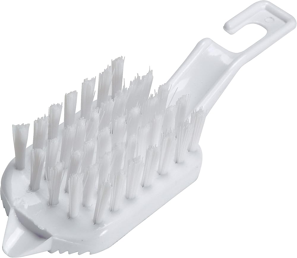 KitchenCraft Vegetable Brush Plastic Scrubber with Bristles and Hook 15x6cm