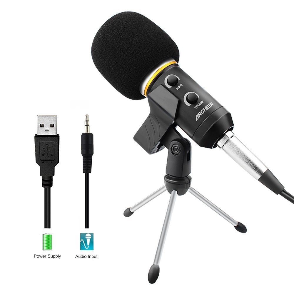 Micrófono Condensador USB Profesional para Grabar y Cantar Portátil PC Micrófono Vocal
