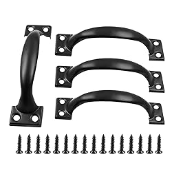 Zorveiio 4Pcs 4” Metal Door Handles Bow