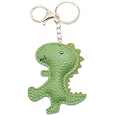 Angyape Leather Dinosaur Keychain Bag Charms for Handbags Cute Keychains for Backpack Purse Accessories Gifts for Women