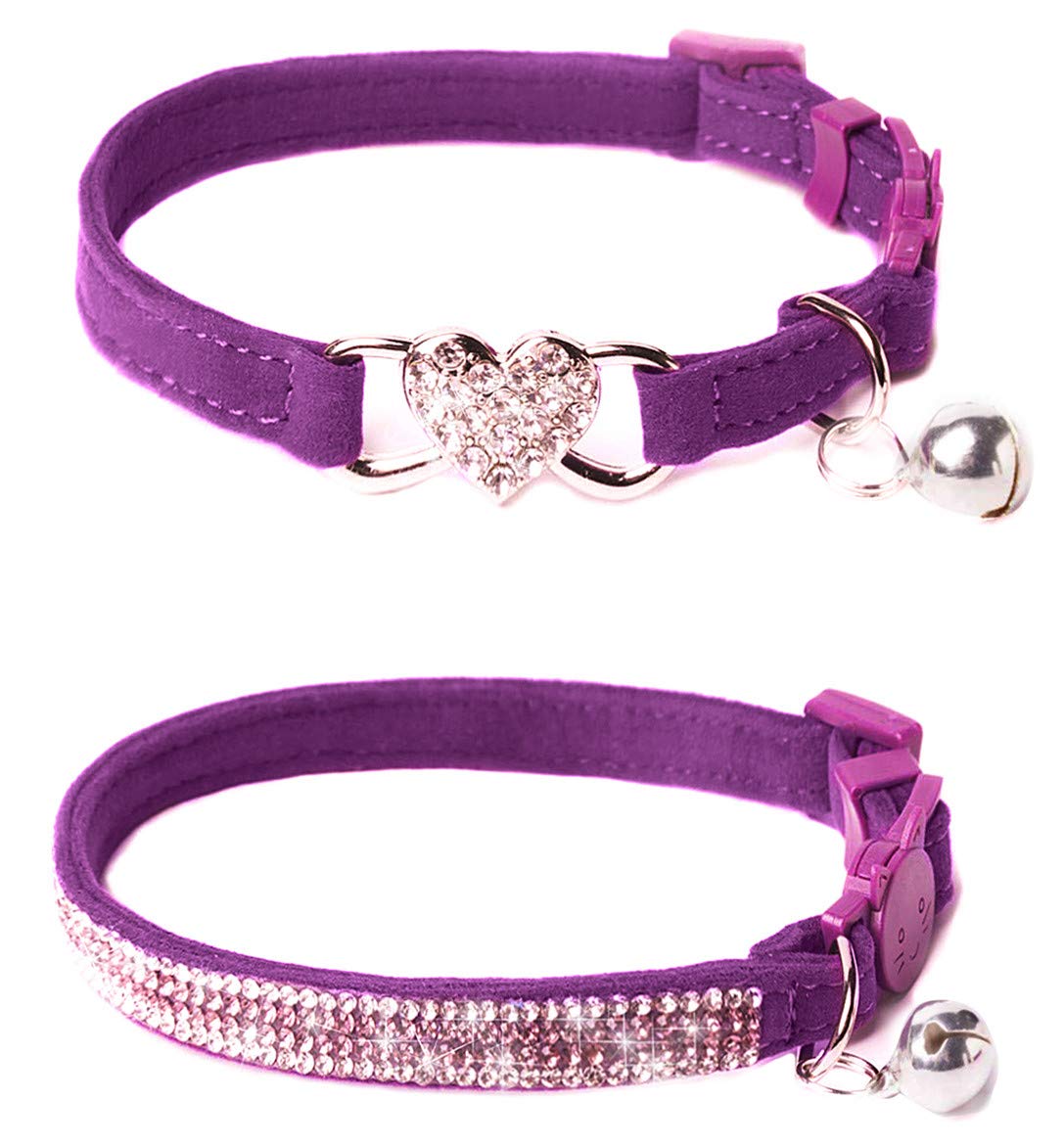 fancy rhinestone cat collars