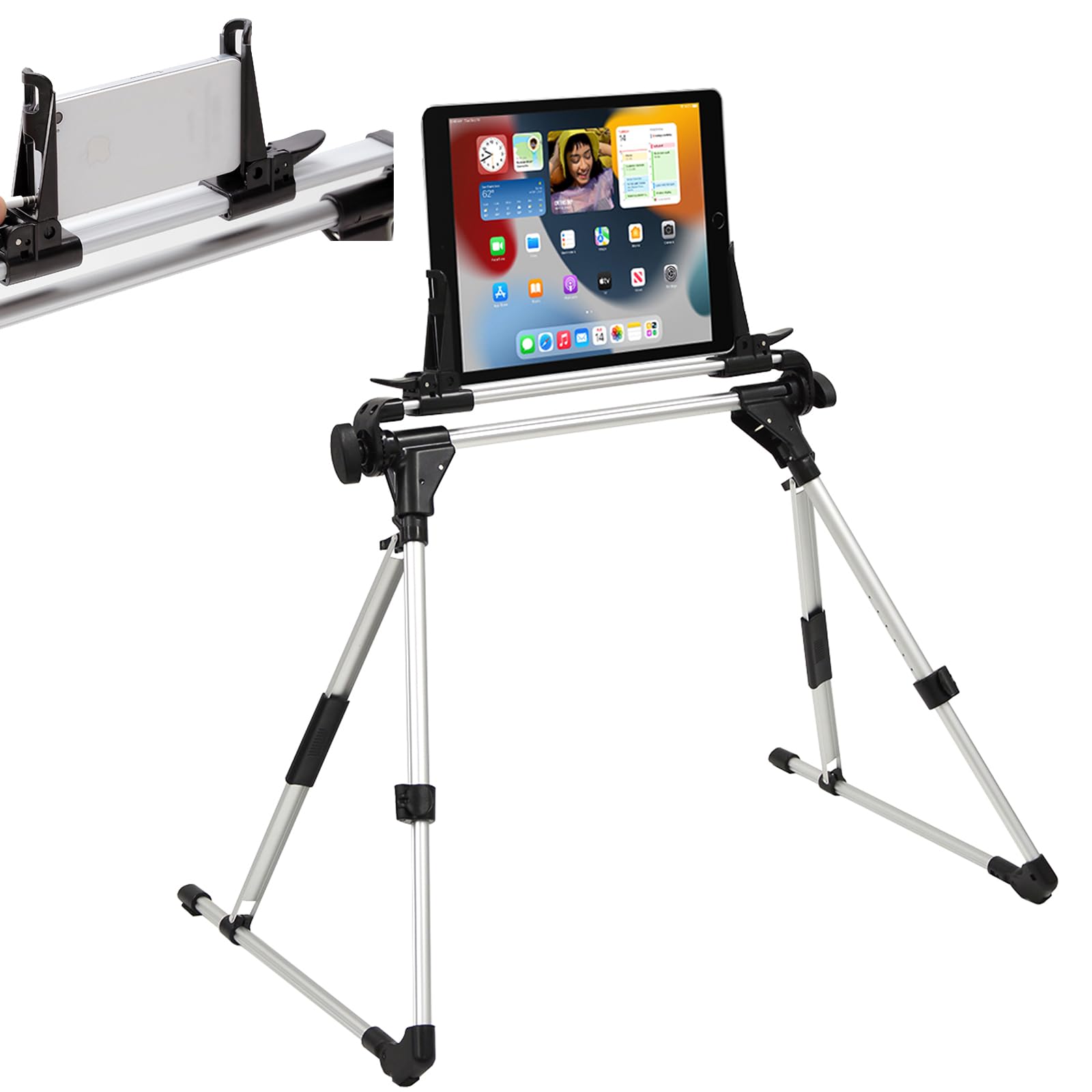Photo 1 of IJYHZKE Tablet Stand for Bed Laying Down, 270 Degree Rotation Adjustable Clip ipad Holder Floor Desk Sofa Bed Stand,Compatible with All 0-9.65 Inches Tablet iPad Phones and Display Devices