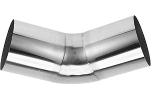 Motoforti 45 Degree Mandrel Exhaust Pipe DIY Custom Car Modified Exhaust Pipe Tubing Piping 102mm/4" OD 150mm/5.91" Length 30