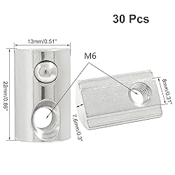 Kyuionty 30 Pcs 4040 Series M6 Half Round Roll in