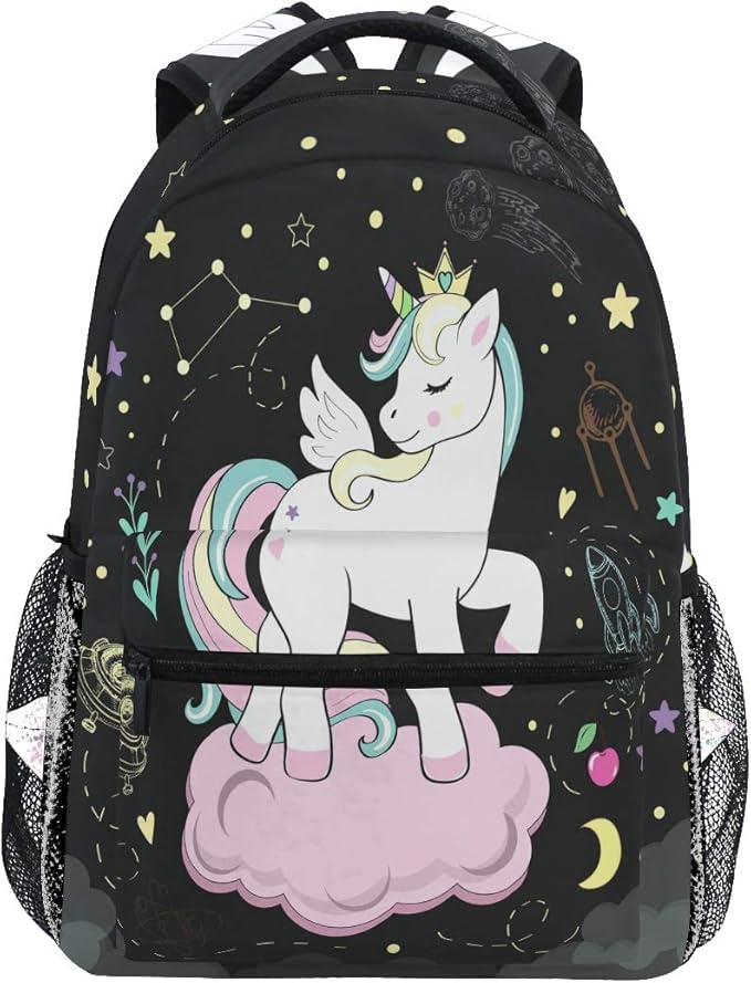 Bella Unicorno Pop Zaino Impermeabile Scuola Borsa A Spalla Palestra Zaino Nero Stella Cuore Casa Portatile Borsa Da Viaggio All Aperto Per Bambini Ragazzi Ragazze Donne Uomini Amazon It Abbigliamento