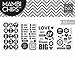 me & my BIG ideas Pocket Pages Chipboard Stickers, Hey You, Black/White
