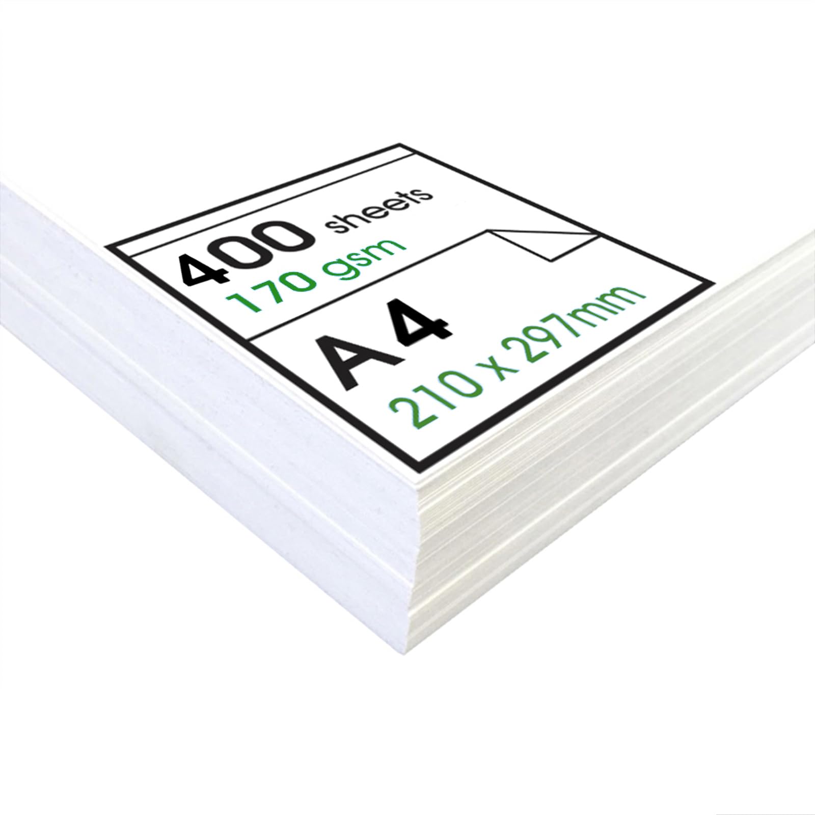 Artway Enviro – Recycled A4 Cartridge Paper for Drawing - Ideal for Dry Art Applications - 170gsm – A4 (400 Sheets), White