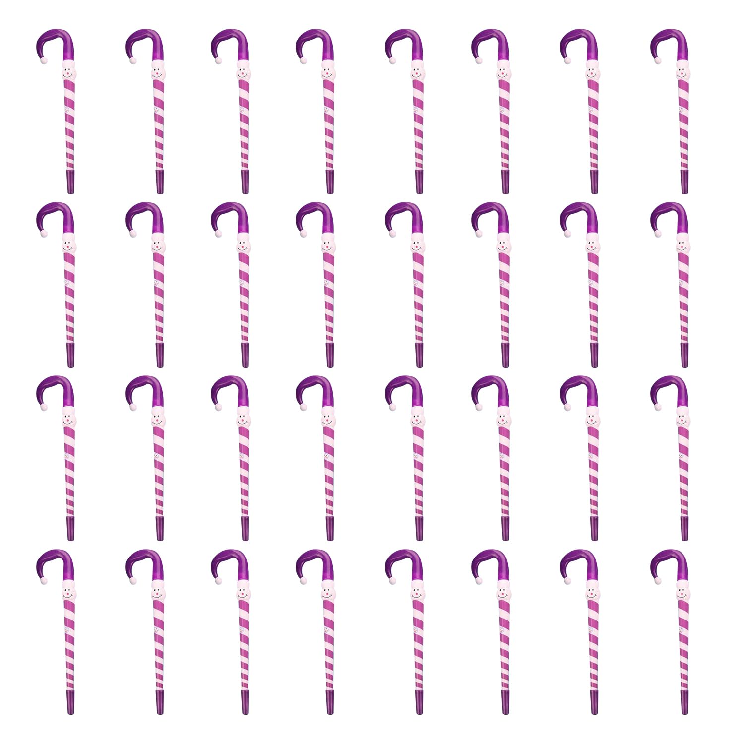 Miaija Umbrella Cane Pen Random Color Chrsitmas Pen Unique Gel Ink Pen Snowman Pen Umbrella Shaped Pens for Student Office Writing (32)