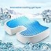 PROMIC Gel Enhanced Memory Foam Seat Cushion for Office Chair Car Seat, Non-Slip Tailbone Pain Relieve Cushion - Designed for Long Sitting Programmer Writer Home Office Long Driving Car Seat Cushion