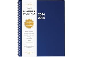 COBOLL Monthly Planner 2024-2025 - 24 Months Planner, 9'' x 11'', JAN. 2024 - DEC. 2025 Monthly Planner, Calendar Planner with Tabs and Ample Writing Blocks, Good for Home and School Planning