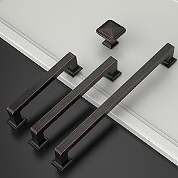 Amerdeco 10 Pack Oil Rubbed Bronze Square Kitchen