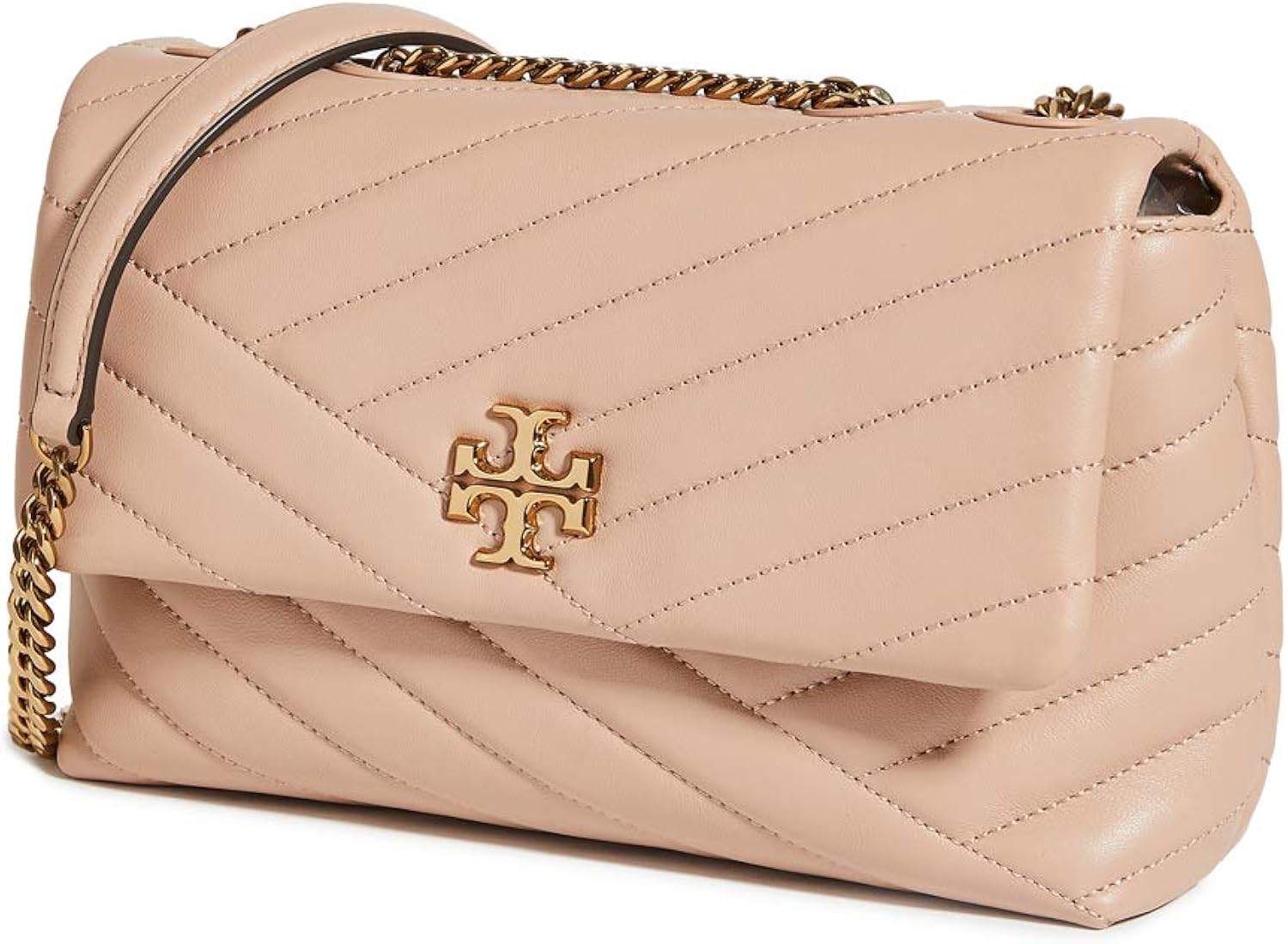Tory Burch Women's Kira Chevron Small Convertible Shoulder Bag, Devon Sand, Tan, One Size