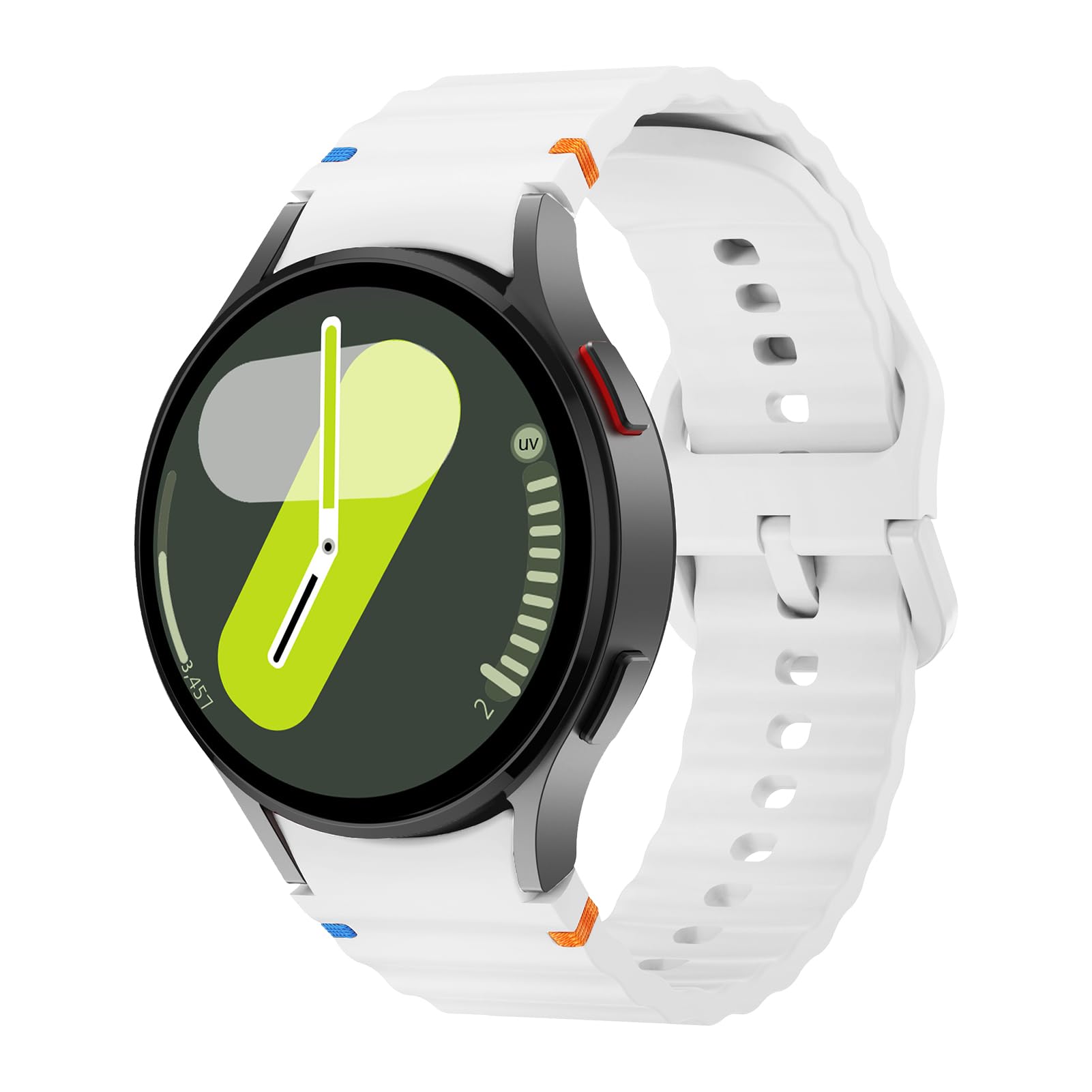 Sport Strap For Samsung Galaxy Watch 7 Band 40mm 44mm,No Gap Soft Silicone Bands For Galaxy Watch FE 40 mm/Galaxy Watch 6 5 4 Band 40mm 44mm/Galaxy Watch 6 classic 43mm 47mm For Women Men