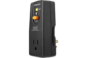 OAONAN GFCI Adapter 15 Amp 3 Prongs Grounded, 5 Years Warranty, GFCI Plug Portable Plug-in Ground Fault Circuit Interrupter to Protect Electric Safety for Pressure Washer, Hot Tub, Air Conditioner