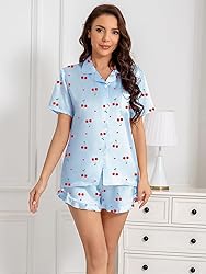 Umeyda Girls Satin Silky Collar V Neck Ruffle Short
