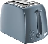 Russell Hobbs Textures 2 Slice Toaster Extra Wide Slots Grey
