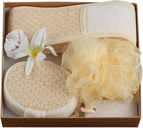 Amazon Healifty シャワー用バスローブバス用タオルバススクラバーバススポンジ用4本のひげそり脱毛バックスクラバー 花なし ボディブラシ 通販