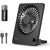 EasyAcc Portable Travel Fan 7-inch, 5200 Battery+ 10-26H Runtime + Step-less Speed Control + 180°Foldable, Quiet Ultra-thin Portable Travel Desk Fan for Bedroom Office, Cruise Travel Essentials 2026