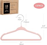ManGotree Baby Velvet Hangers 15 Pack Infant Toddler Non-Slip Ultra-Slim Pink view 2