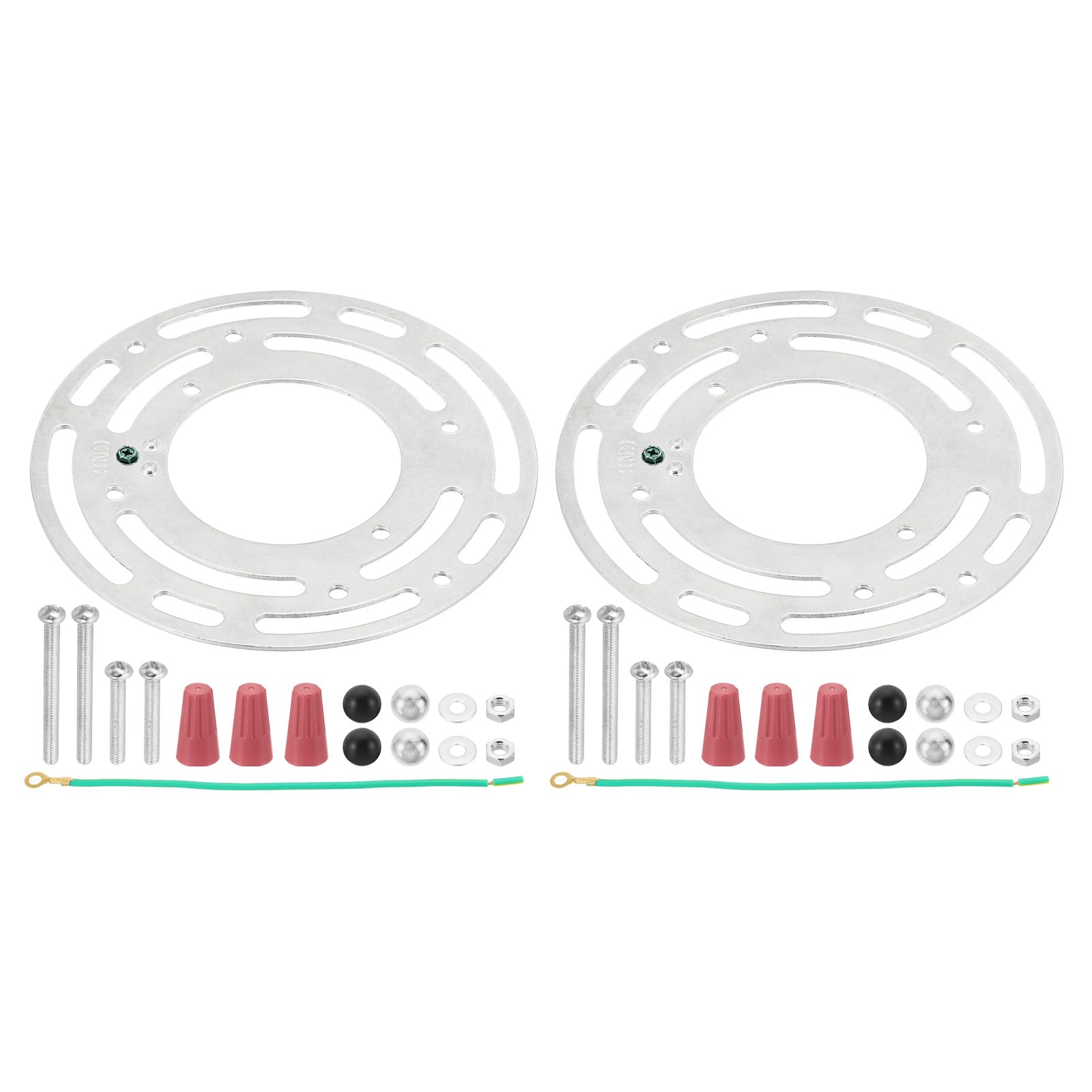 PATIKIL 4 Inch Light Fixture Mounting Bracket, 2 Set Round Ceiling Light Plate Kit Steel Crossbar Hardware for Pendant Lamp Chandelier