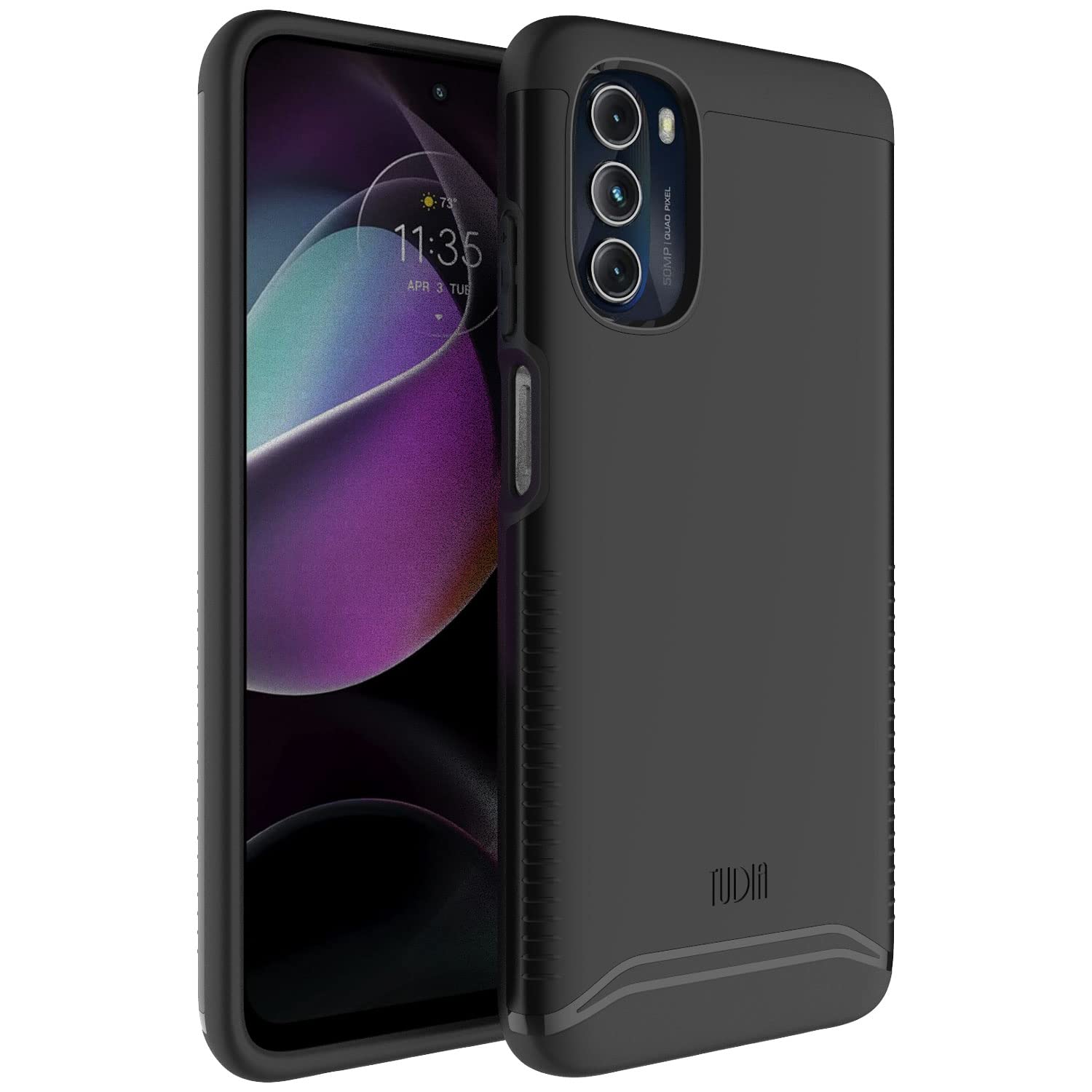 Photo 1 of TUDIA DualShield Designed for Motorola Moto G 5G Case (2022), [Merge] Shockproof Slim Dual Layer Military Grade Tough Heavy Duty Raised Edge Protection for Moto G 5G 2022 - Matte Black